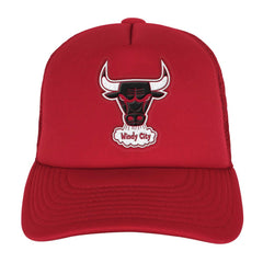 Mitchell & Ness Chicago Bulls Youth Core Evergreen Trucker Adjustable Hat Red