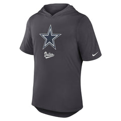 Dallas Cowboys Tri-Blend Performance Hoodie T-Shirt - Anthracite - Nike