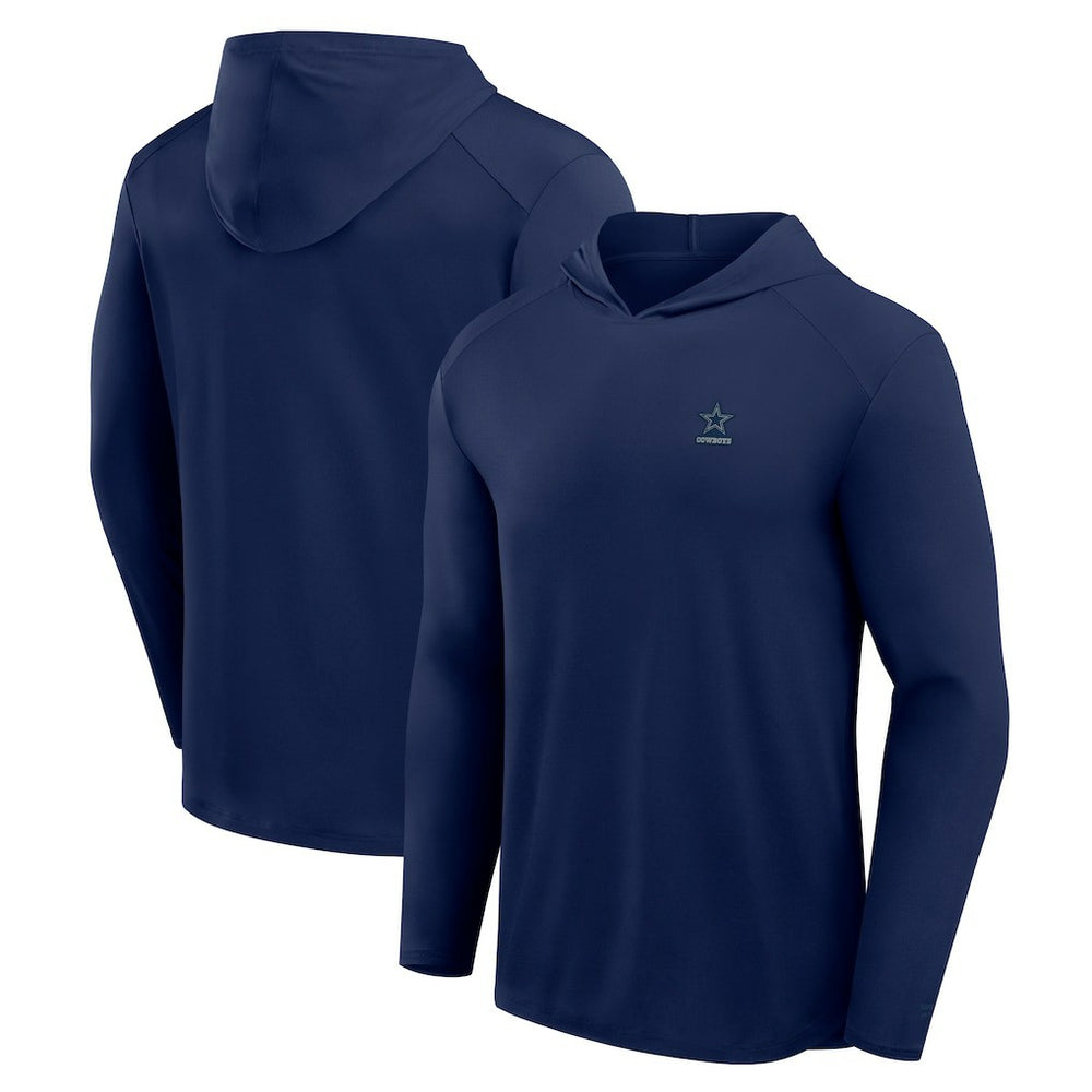 Dallas Cowboys Front Office Power Mono Long Sleeve Hoodie T-Shirt - Navy - Fanatics