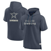 Dallas Cowboys Elements Future Ground Lettering Short Sleeve Pullover Hoodie - Navy - Fanatics