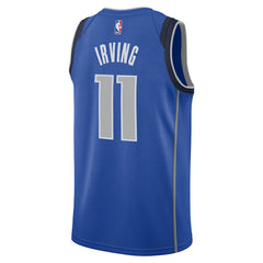 Nike Kyrie Irving Dallas Mavericks Unisex Badge Swingman Replica Jersey Icon Editi- Blue