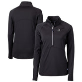 Indianapolis Colts Cutter & Buck Women's Adapt Eco Knit Stretch Recycled Half-Zip Pullover Top - Black - NFL