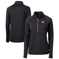 Arizona Cardinals Cutter & Buck Women's Adapt Eco Knit Stretch Recycled Half-Zip Pullover Top - Black - NFL
