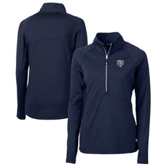 Chicago Bears Cutter & Buck Women's Adapt Eco Knit Stretch Recycled Half-Zip Pullover Top - Navy - NFL