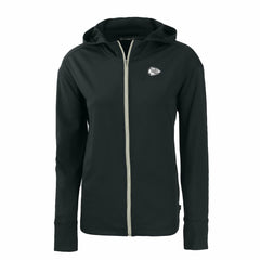 Kansas City Chiefs Cutter & Buck Women's Daybreak Eco Recycled Full-Zip Hoodie - Black - NFL