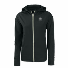 Green Bay Packers Cutter & Buck Women's Daybreak Eco Recycled Full-Zip Hoodie - Black - NFL