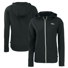 Baltimore Ravens Cutter & Buck Women's Daybreak Eco Recycled Full-Zip Hoodie - Black - NFL