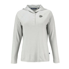 Kansas City Chiefs Cutter & Buck Women's Coastline Epic Comfort Eco Recycled Long Sleeve Hoodie T-Shirt - Gray - NFL
