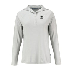 Green Bay Packers Cutter & Buck Women's Coastline Epic Comfort Eco Recycled Long Sleeve Hoodie T-Shirt - Gray - NFL
