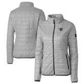 Las Vegas Raiders Cutter & Buck Women's Rainier PrimaLoft Eco Insulated Full-Zip Puffer Jacket - Gray - NFL
