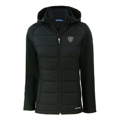 Las Vegas Raiders Cutter & Buck Women's Evoke Hybrid Eco Softshell Recycled Full-Zip Hoodie Jacket - Black - NFL