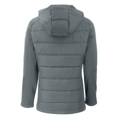 Buffalo Bills Cutter & Buck Women's Evoke Hybrid Eco Softshell Recycled Full-Zip Hoodie Jacket - Dark Gray - NFL