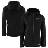 Buffalo Bills Cutter & Buck Women's Evoke Eco Softshell Recycled Full-Zip Hoodie Jacket - Black - NFL