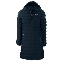 Denver Broncos Cutter & Buck Women's Mission Ridge Repreve Eco Insulated Full-Zip Hoodie Long Puffer Jacket - Navy - NFL