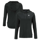 Pittsburgh Steelers Cutter & Buck Women's Coastline Epic Comfort Eco Recycled Long Sleeve Hoodie T-Shirt - Black - NFL