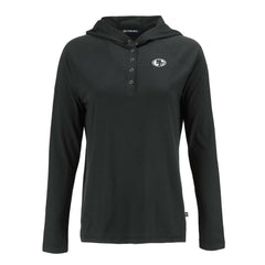 San Francisco 49ers Cutter & Buck Women's Coastline Epic Comfort Eco Recycled Long Sleeve Hoodie T-Shirt - Black - NFL