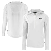 Seattle Seahawks Cutter & Buck Women's Daybreak Eco Recycled Half-Zip Hoodie - White - NFL