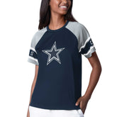 Dallas Cowboys Starter Women's 1st Rounder Color Block Raglan Top - Navy - NFL
