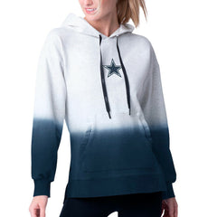 Dallas Cowboys MSX by Michael Strahan Women's Daniela Pullover Hoodie - Heather Gray/Navy - NFL