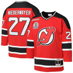 Scott Niedermayer New Jersey Devils Mitchell & Ness Youth 1999/00 Power Play Player Jersey - Red | NHL Lifestyle