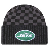 New York Jets New Era Checkered Cuffed Knit Hat - Black - NFL