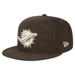 Miami Dolphins New Era Choco Cord 59FIFTY Fitted Hat - Brown - NFL