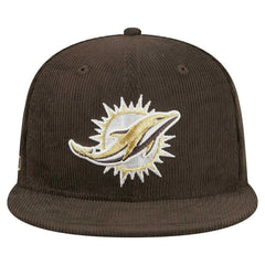 Miami Dolphins New Era Choco Cord 59FIFTY Fitted Hat - Brown - NFL