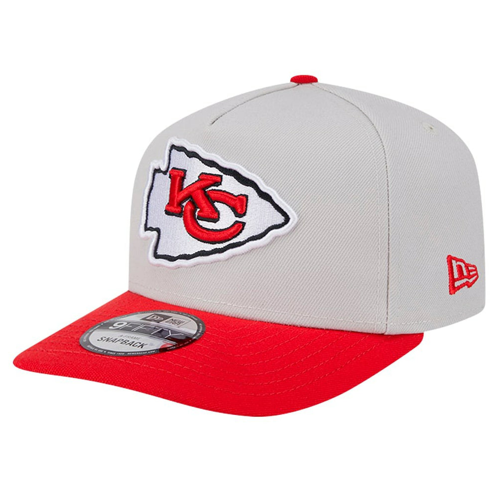 Kansas City Chiefs New Era Decent 9FIFTY A-Frame Snapback Hat - Stone - NFL