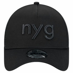 New York Giants New Era Domain 9FORTY A-Frame Trucker Adjustable Hat - Black - NFL