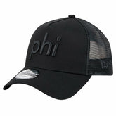 Philadelphia Eagles New Era Domain 9FORTY A-Frame Trucker Adjustable Hat - Black - NFL