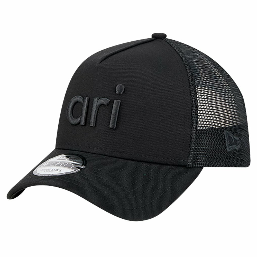 Arizona Cardinals New Era Domain 9FORTY A-Frame Trucker Adjustable Hat - Black - NFL
