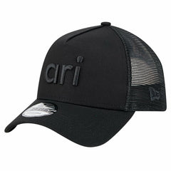 Arizona Cardinals New Era Domain 9FORTY A-Frame Trucker Adjustable Hat - Black - NFL