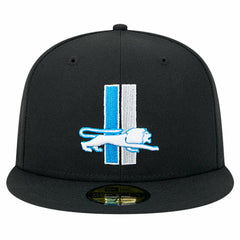 Detroit Lions New Era Omaha Throwback 59FIFTY Fitted Hat - Black - NFL