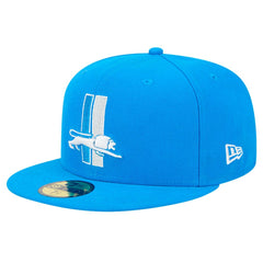 Detroit Lions New Era Omaha Throwback 59FIFTY Fitted Hat - Blue - NFL