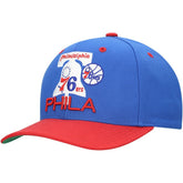 Mitchell & Ness Philadelphia 76ers All In 2.0 Pro Crown Snapback Hat Royal