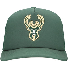 Mitchell & Ness Milwaukee Bucks Core Evergreen OTC Trucker Adjustable Hat Hunter Green