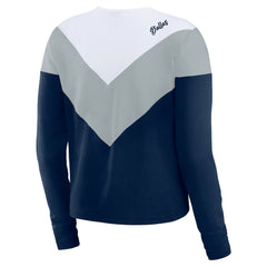 Dallas Cowboys WEAR by Erin Andrews Women's Plus Size Chevron Tri-Blend Long Sleeve T-Shirt - Navy - NFL