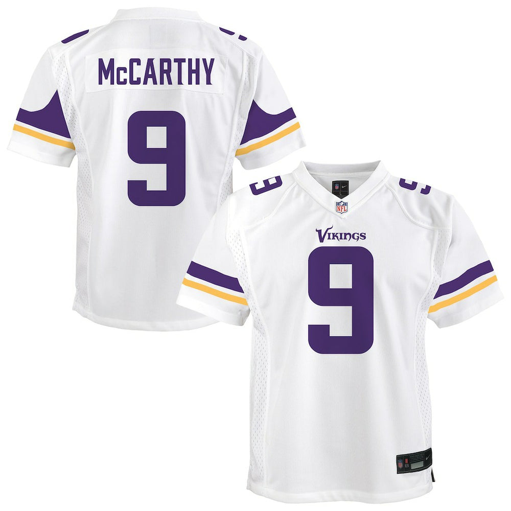 J.J. McCarthy Minnesota Vikings Youth Game Jersey - White - Nike