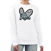 Philadelphia Eagles G-III 4Her by Carl Banks Women's Leopard Heart Pullover Sweatshirt - White - NFL