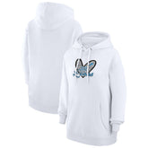 Detroit Lions G-III 4Her by Carl Banks Women's Animal Print Heart Team Graphic Fleece Tri-Blend Pullover Hoodie - White - NFL