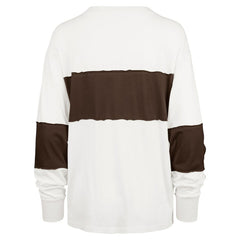 Cleveland Browns '47 Women's Clubhouse Pride Taylor Long Sleeve T-Shirt - Cream - 47 brand