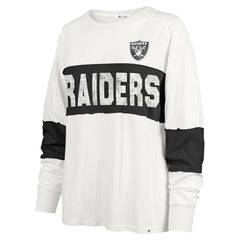 Las Vegas Raiders '47 Women's Clubhouse Pride Taylor Long Sleeve T-Shirt - Cream - 47 brand