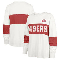 San Francisco 49ers '47 Women's Clubhouse Pride Taylor Long Sleeve T-Shirt - Cream - 47 brand