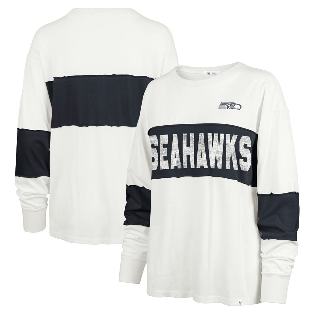 Seattle Seahawks '47 Women's Clubhouse Pride Taylor Long Sleeve T-Shirt - Cream - 47 brand