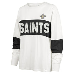 New Orleans Saints '47 Women's Clubhouse Pride Taylor Long Sleeve T-Shirt - Cream - 47 brand