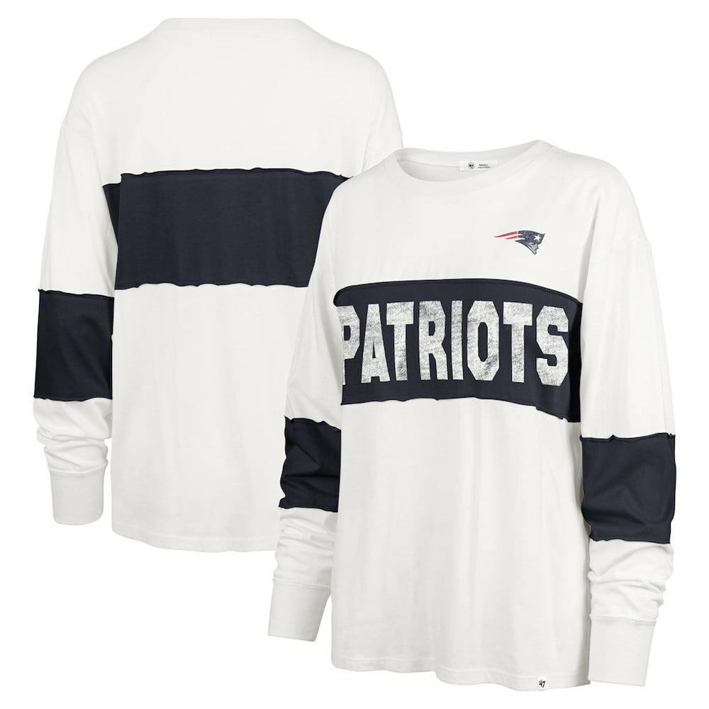 New England Patriots '47 Women's Clubhouse Pride Taylor Long Sleeve T-Shirt - Cream - 47 brand
