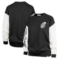 New Orleans Saints '47 Women's Double Header Rise Andie Pullover Sweatshirt - Black - 47 brand
