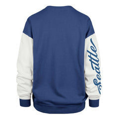 Seattle Seahawks '47 Women's Double Header Rise Andie Pullover Sweatshirt - College Navy - 47 brand