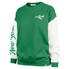 New York Jets '47 Women's Double Header Rise Andie Pullover Sweatshirt - Green - 47 brand