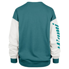 Miami Dolphins '47 Women's Double Header Rise Andie Pullover Sweatshirt - Aqua - 47 brand